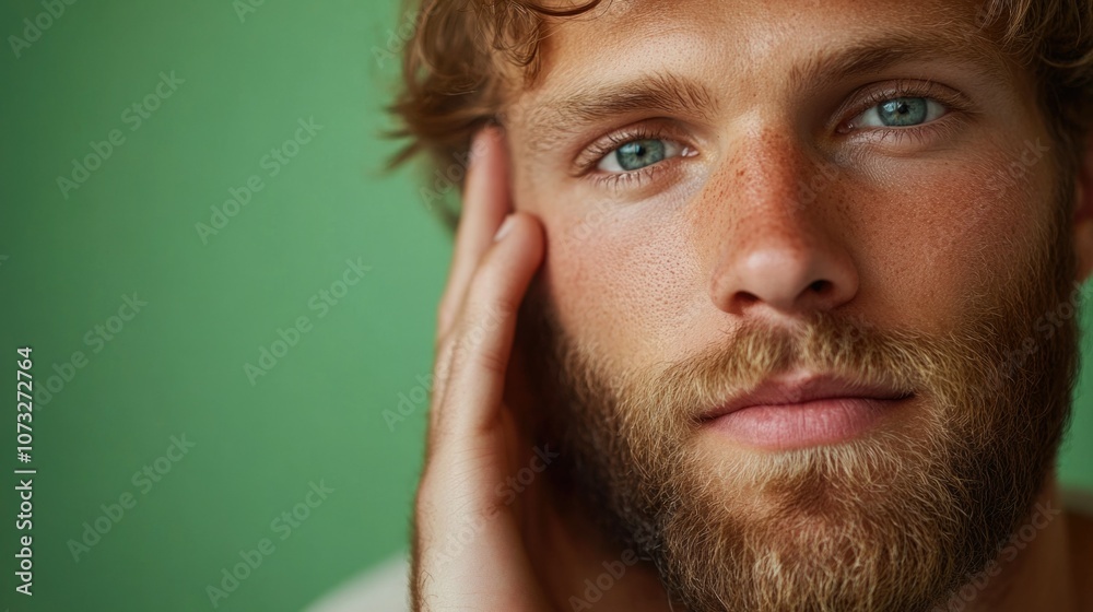 Bearded Man with Thoughtful Expression Bearded Man with Thoughtful Expression