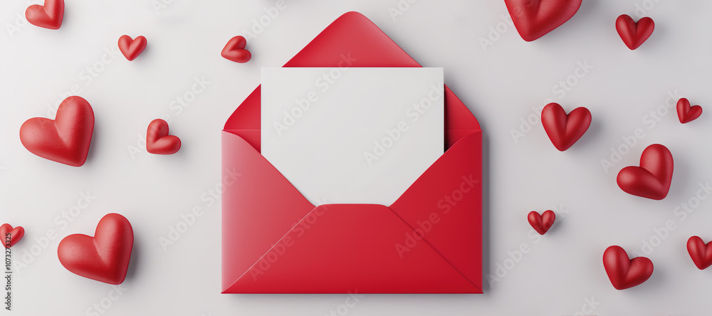 red envelope with blank white note paper surrounded by love icons background 5 red envelope with blank white note paper surrounded by love icons background 5