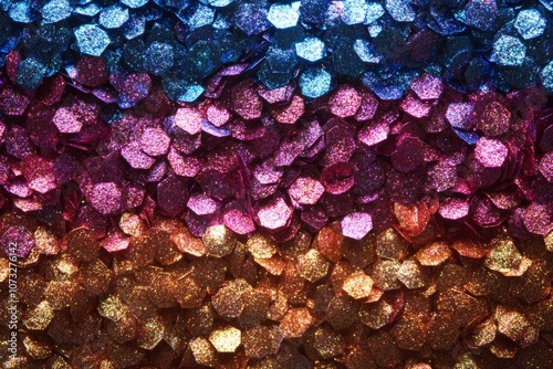 A colorful, glittery rainbow pattern
