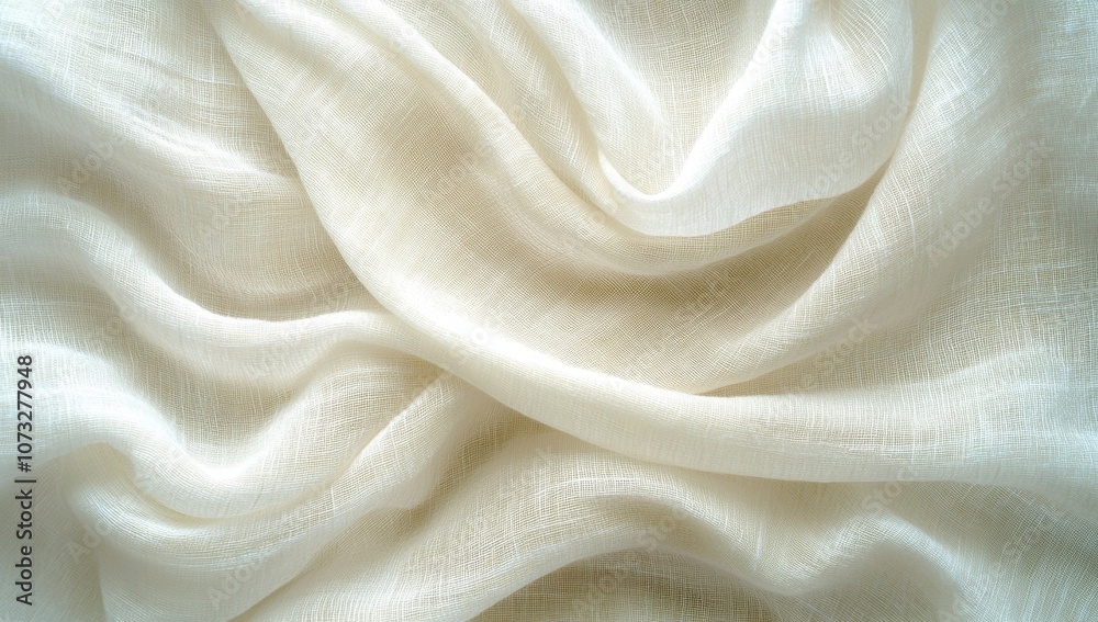 Obraz premium A white fabric with a wavy pattern