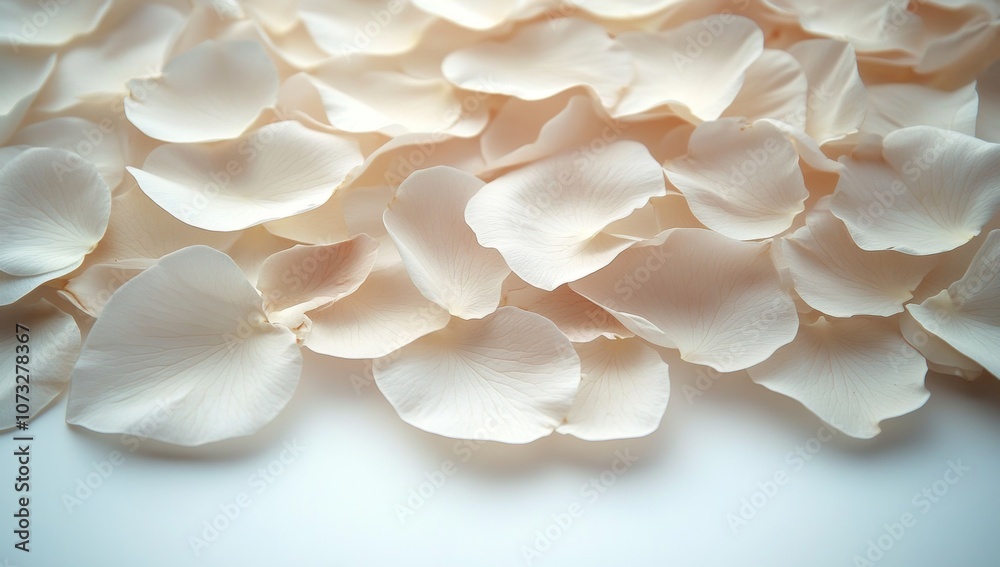 A close up of white flower petals with a soft, delicate appearance