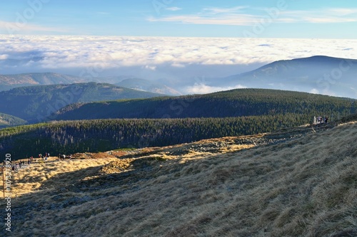 Snezka, the highest mountain of Czech Republic, Giant Mountains - Krkonose National Park, Czech Republic and Poland - Europe. photo