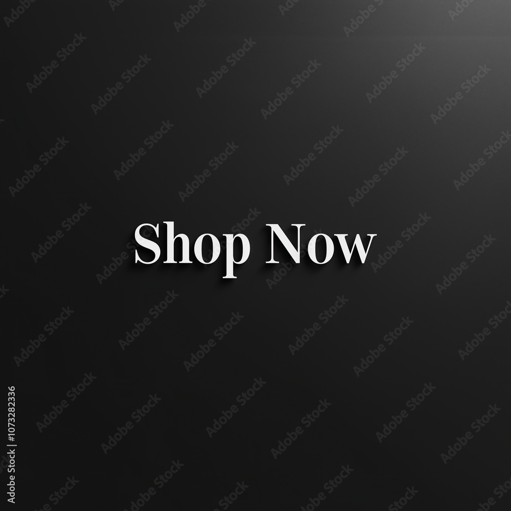 Elegant black background with bold 'Shop Now' text