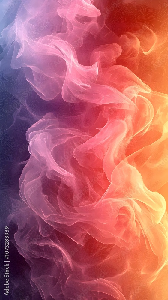 An abstract composition of vibrant smoke swirls in shades of pink, orange, and purple, creating a dynamic blend of colors and movement on a dark background. An abstract composition of vibrant smoke swirls in shades of pink, orange, and purple, creating a dynamic blend of colors and movement on a dark background.