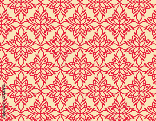 Wallpaper Mural Floral Geometric Pattern Torontodigital.ca