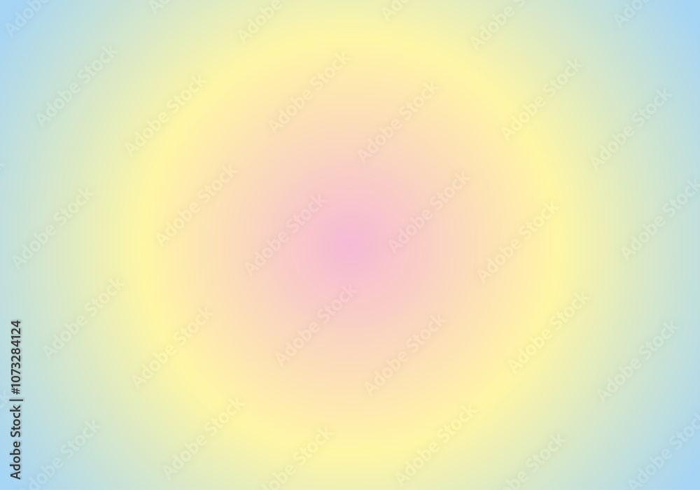 Fondo de degradado radial azul, amarillo y rosa suave Fondo de degradado radial azul, amarillo y rosa suave