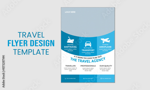 modern and clean travel flyer design template .abstract traveling  poster with vector and holiday social media post business flyer template design bundle 