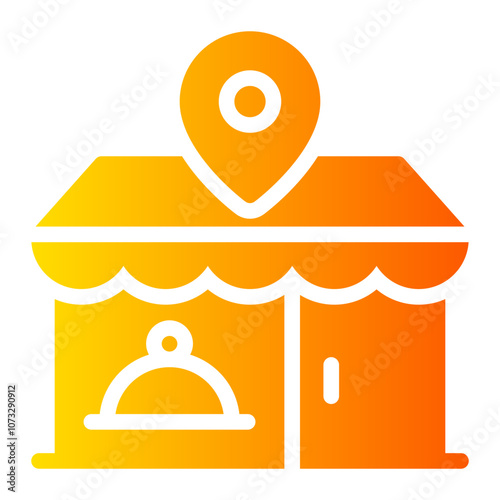 restaurant gradient icon