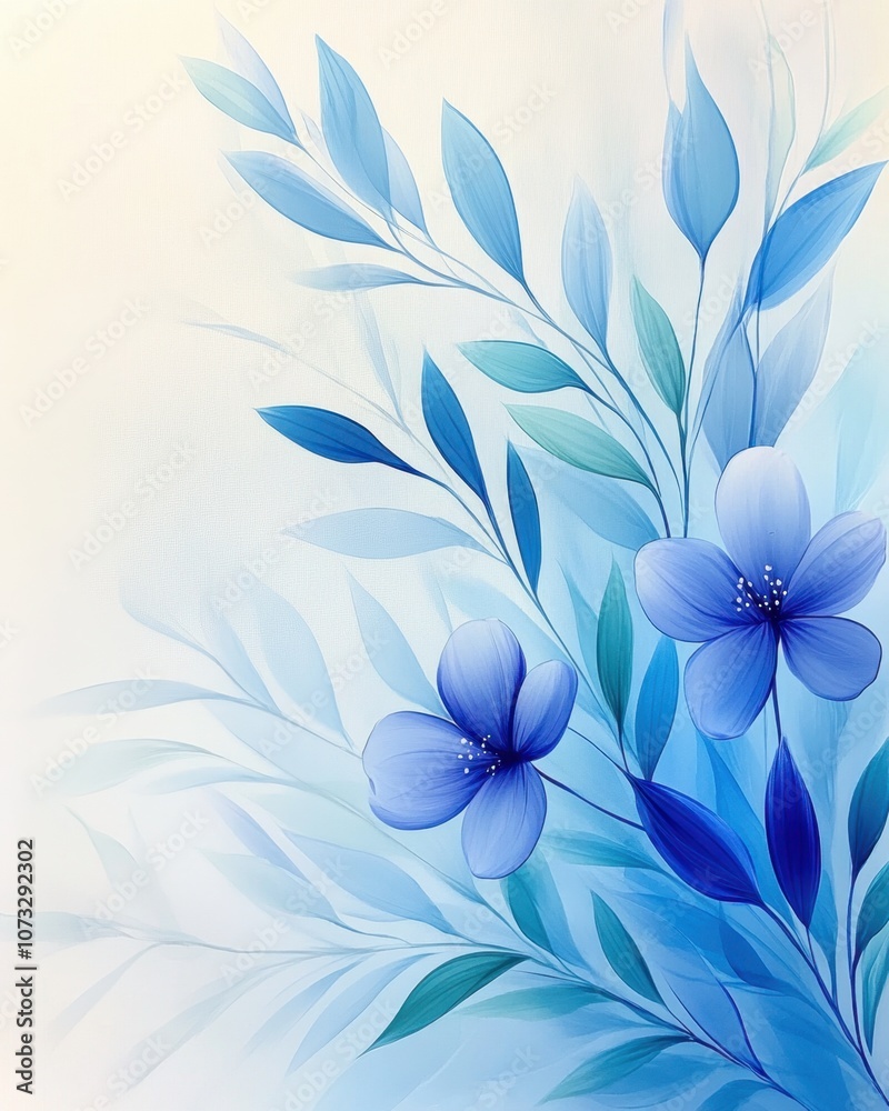 A Serene Winter Wonderland Created With Alcohol Ink Showcasing Glossy Flowers and Delicate Foliage A Serene Winter Wonderland Created With Alcohol Ink Showcasing Glossy Flowers and Delicate Foliage