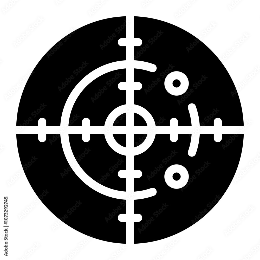 radar glyph icon
