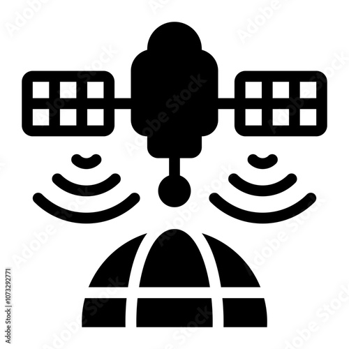 Fototapeta Naklejka Na Ścianę i Meble -  satellite glyph icon