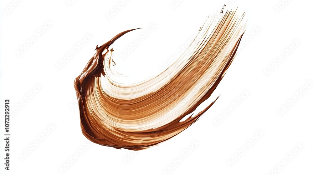 Strokes of foundation for the face. Cosmetic smear. Isolated on white background Strokes of foundation for the face. Cosmetic smear. Isolated on white background