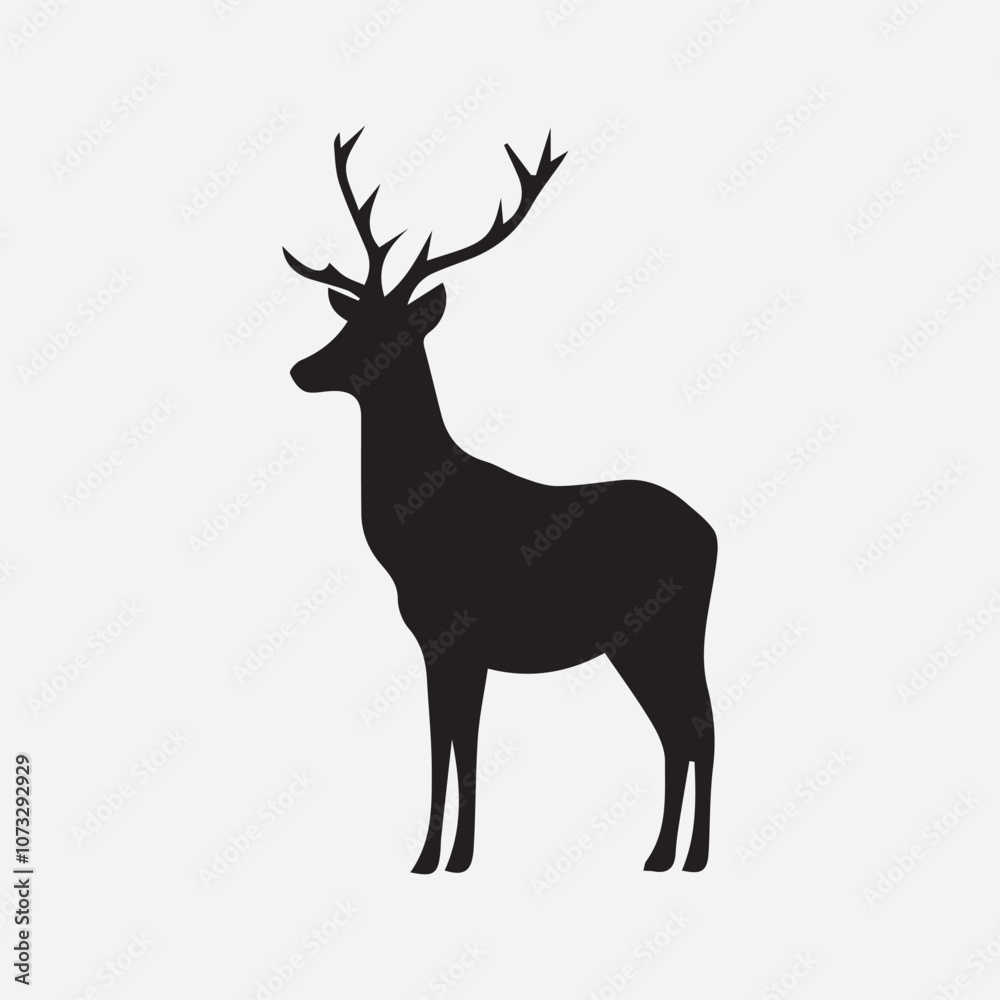 Deer Black Vector Shilourtte Deer Black Vector Shilourtte
