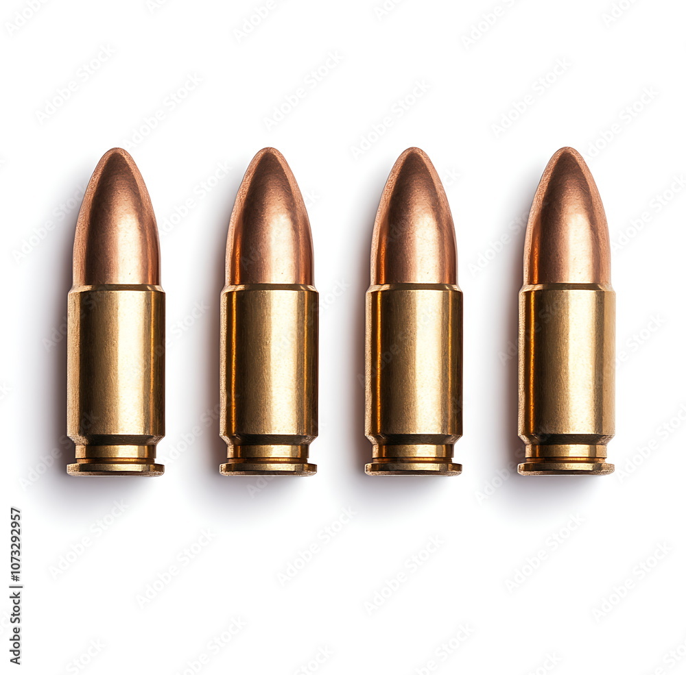 Many bullets on white background. Military ammunition Many bullets on white background. Military ammunition