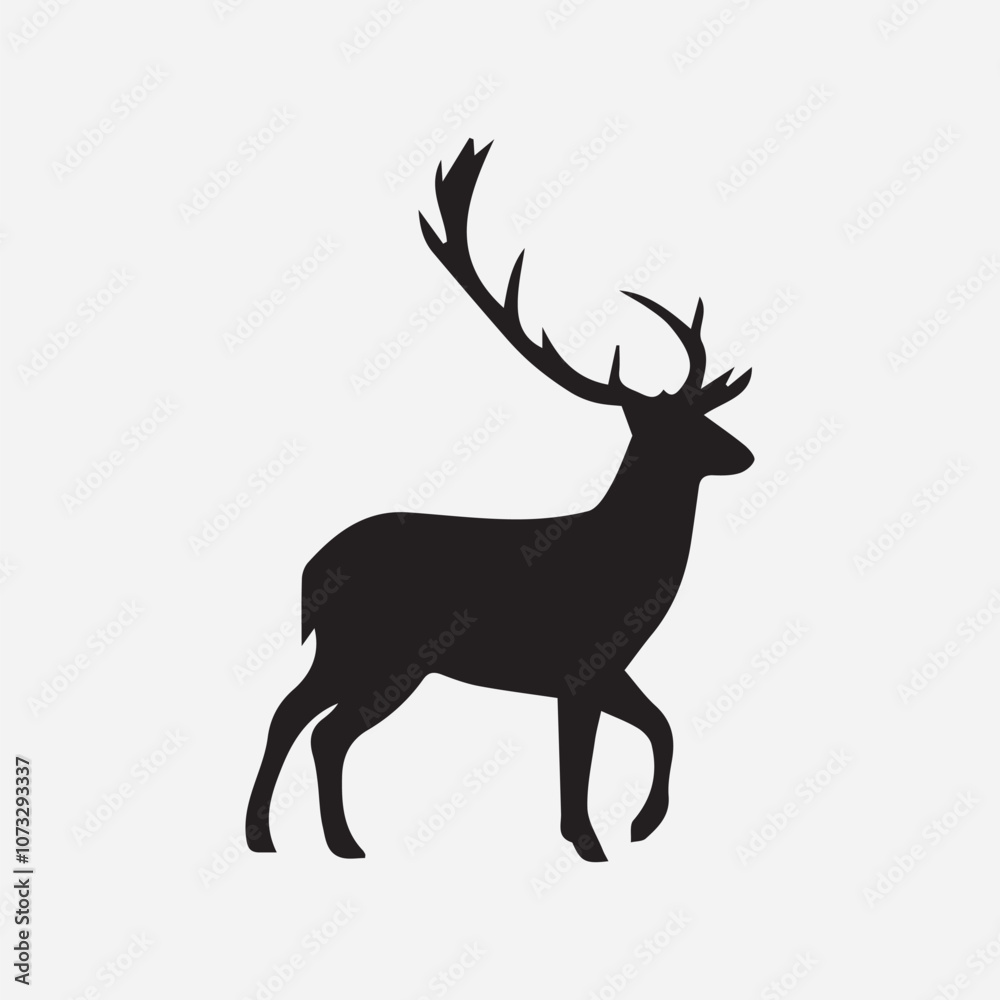 Deer Black Vector Shilourtte