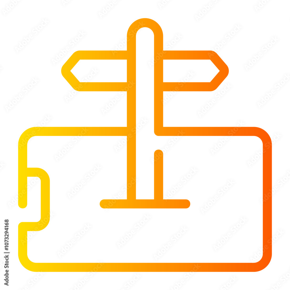 Fototapeta premium direction gradient icon