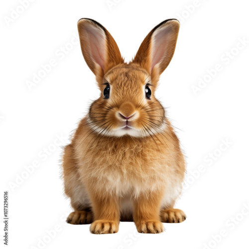 A Rabbit Isolated On White Background 