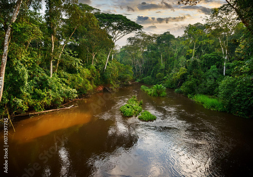 Amazonas-Regenwald, Amazonasbecken, Naturlandschaft Südamerika  photo