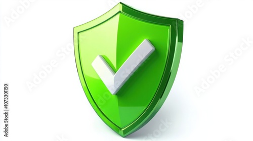 Matte green shield with a prominent checkmark, isolated on white background for trusted security Free Download Matte green shield with a prominent checkmark, isolated on white background for trusted security - GFXLoad