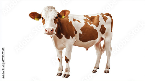 cow isolated on white. photo