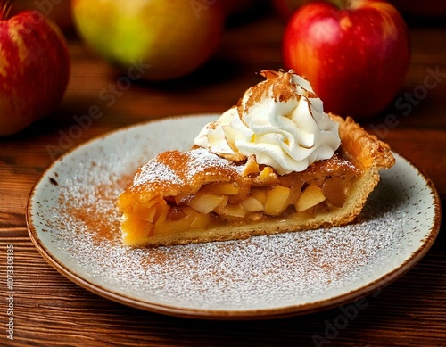 apple pie on a plate