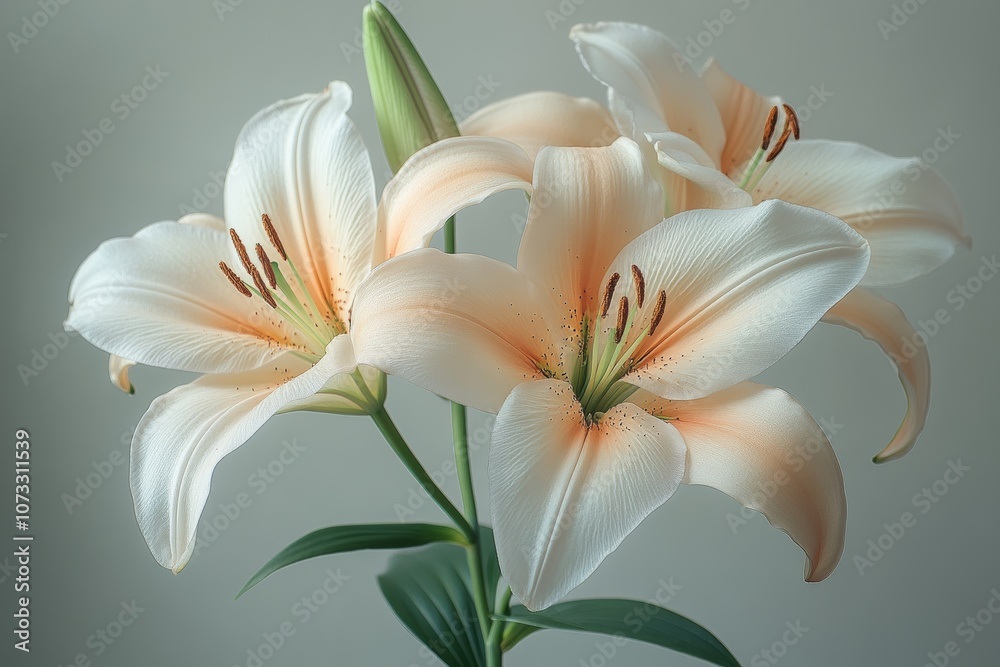 Fototapeta premium A rose lilies. Generative AI