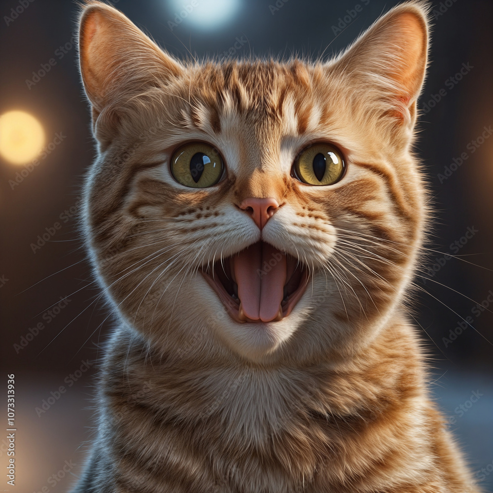 A happy photogenic Cat close up