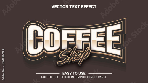 3d coffee editable text effect