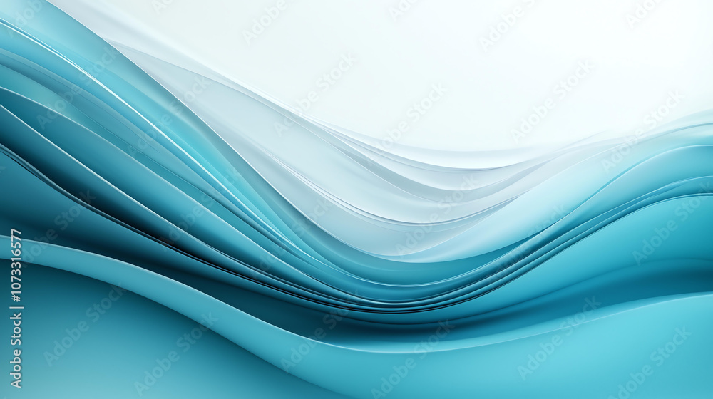 Abstract background Smooth gradient waves in shades of blue and white create serene background. flowing lines evoke sense of calm and tranquility, perfect for various design projects Abstract background Smooth gradient waves in shades of blue and white create serene background. flowing lines evoke sense of calm and tranquility, perfect for various design projects