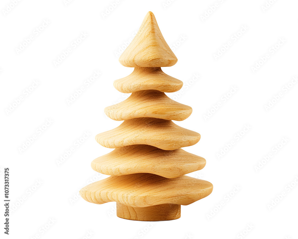 Wooden Christmas tree on a white background Wooden Christmas tree on a white background