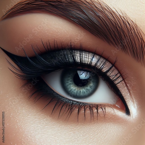 Detail of waterline eyeliner application on sensitive eyes