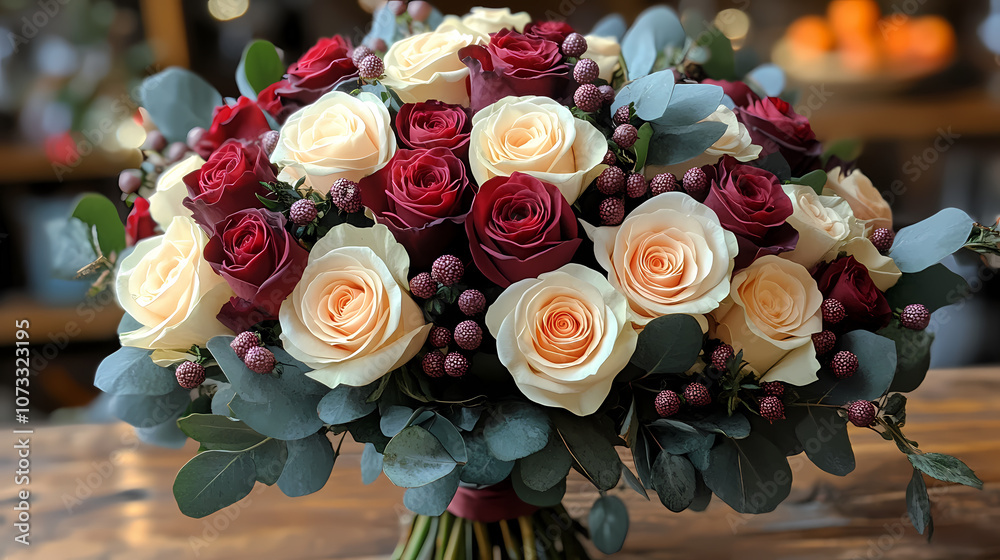Obraz premium Valentine's Day Rose Bouquet