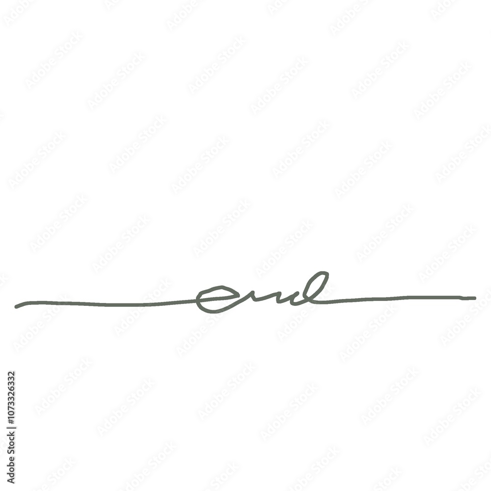 End. word end black and white ribbon End. word end black and white ribbon