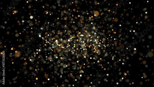 Christmas Backgrounds with Falling Particle Lights and Snowflakes 