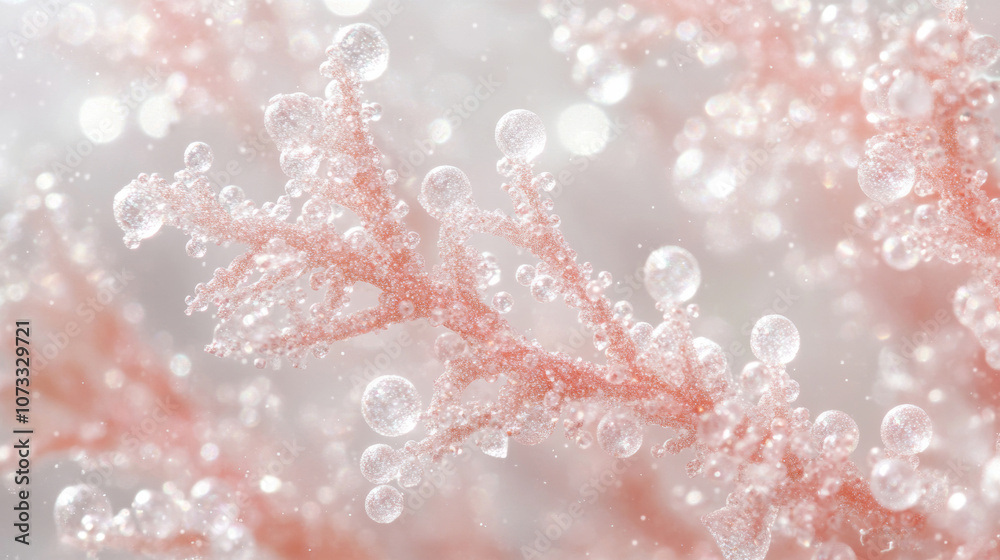 3D pink blue coral clusters with diamonds and pearls scattered underwater glittering dreamy background. beautiful fashion luxury wallpaper 3D pink blue coral clusters with diamonds and pearls scattered underwater glittering dreamy background. beautiful fashion luxury wallpaper
