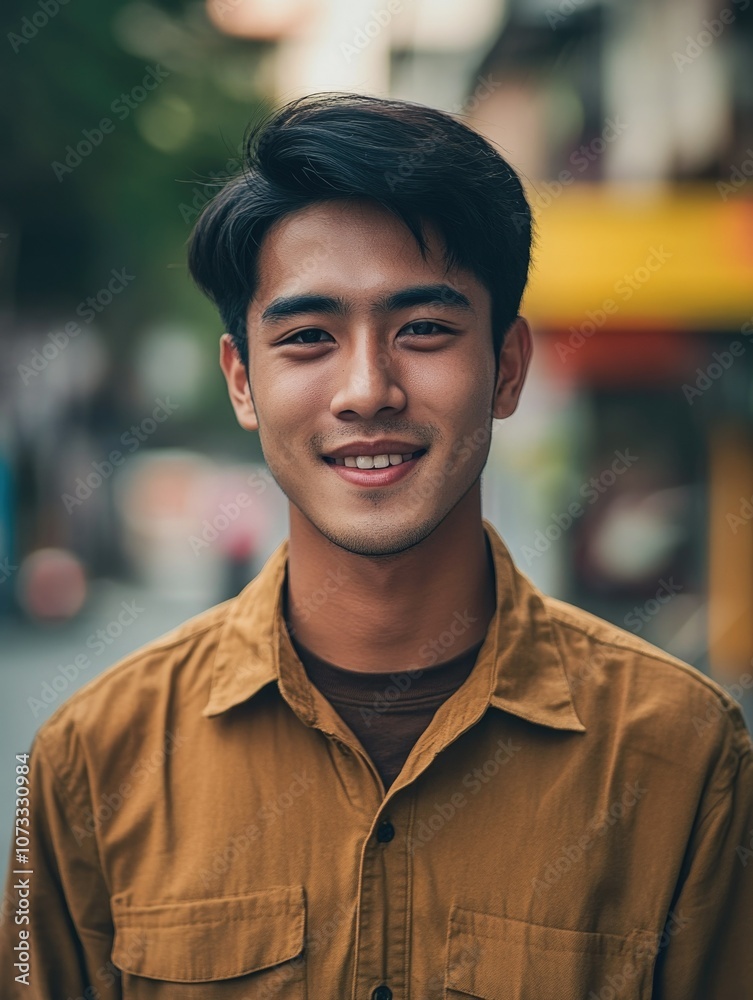 Fototapeta premium Smiling Asian Man