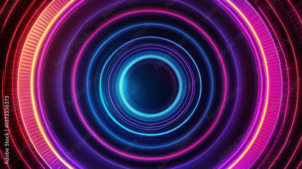 Abstract Dynamic Patterns of Radiating Circles in Neon Colors for Stunning Backgrounds and Visual Projects Abstract Dynamic Patterns of Radiating Circles in Neon Colors for Stunning Backgrounds and Visual Projects