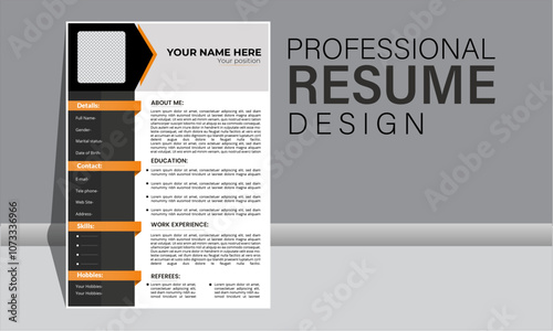 Clean Modern resume and Letter Layout Vector template for business Job applications, Minimalist Resume cv Template, Multipurpose Resume Design Minimal Design, cv cover,  