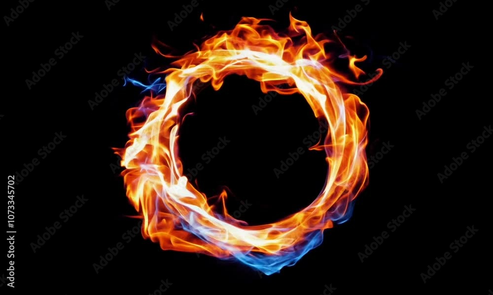 circle fire on background
circle fire on background
