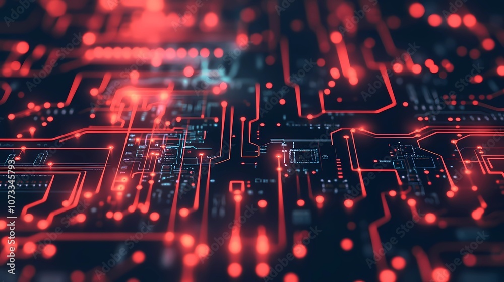 Dynamic texture of microchip circuits, highlighted by a metallic sheen, offering a high-tech, futuristic backdrop for multiple uses Dynamic texture of microchip circuits, highlighted by a metallic sheen, offering a high-tech, futuristic backdrop for multiple uses