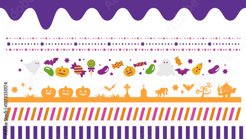 ハロウィンのいろんな装飾ラインセット