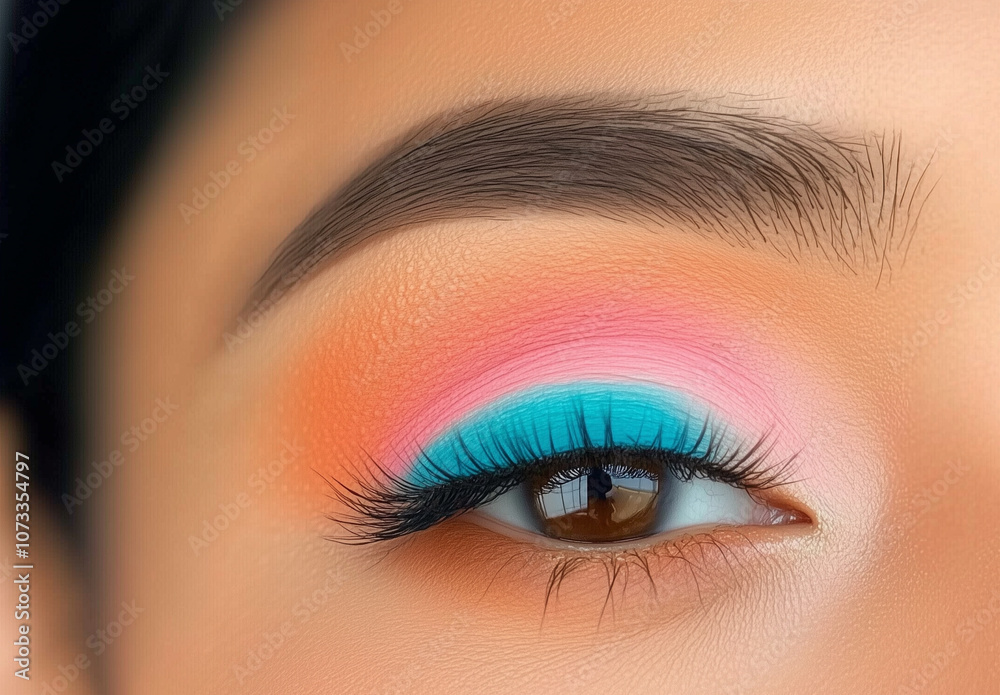 Obraz premium Gradient, pastel Eye Makeup