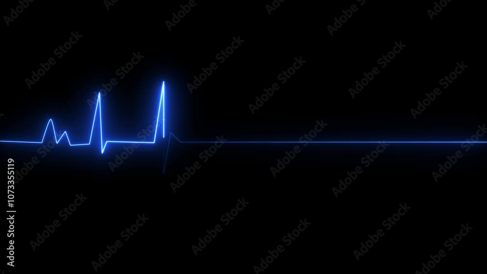 Abstract red neon heartbeat signal icon animation background .. heartbeat line icon animation . Abstract red neon heartbeat signal icon animation background .. heartbeat line icon animation .
