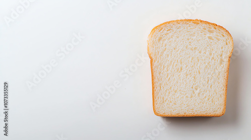 Close-Up of Sliced White Bread with Soft Texture and Golden Crust