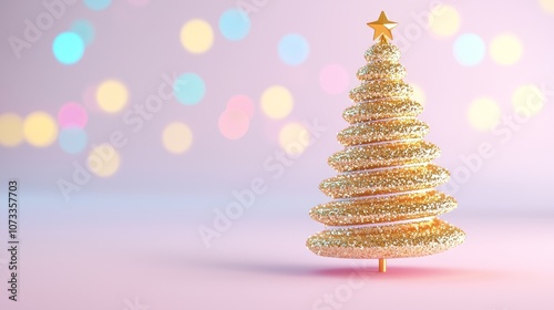 Create a festive atmosphere with a stunning golden christmas tree decoration