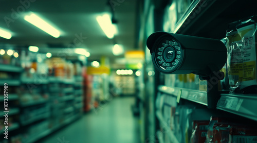 Wallpaper Mural Kamery bezpieczeństwa w sklepie detalicznym ukazuje kluczową rolę monitoringu w zapewnianiu ochrony przed kradzieżami.  Torontodigital.ca