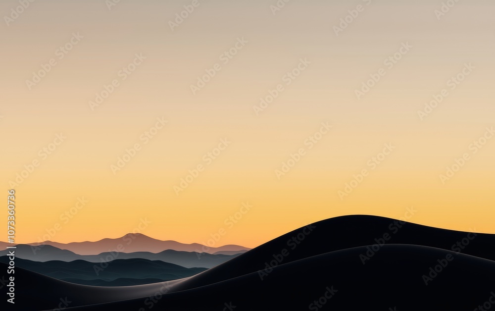 Glowing stars on a soft gradient sky, representing tranquility and the beauty of the cosmos, minimalist celestial design, 3D illustration Glowing stars on a soft gradient sky, representing tranquility and the beauty of the cosmos, minimalist celestial design, 3D illustration