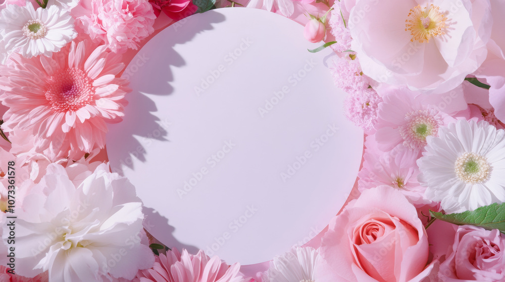 blossom flowers blooming floral festive bouquet wall fashion pink peach white background with copy space. 3D fashion pastel beautiful card wallpaper blossom flowers blooming floral festive bouquet wall fashion pink peach white background with copy space. 3D fashion pastel beautiful card wallpaper