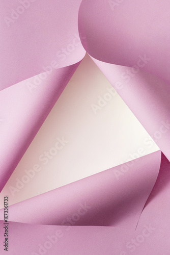 Vintage pink design made with twisted pink paper. Minimal background concept for creative product display.