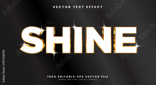 Shine 3D Editable Text effect Template Suitable for Luxury style 